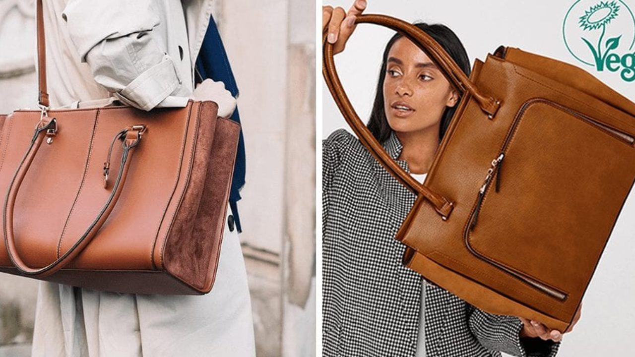Vegan Handbag - luxury recycled vegan leather shoulder bag