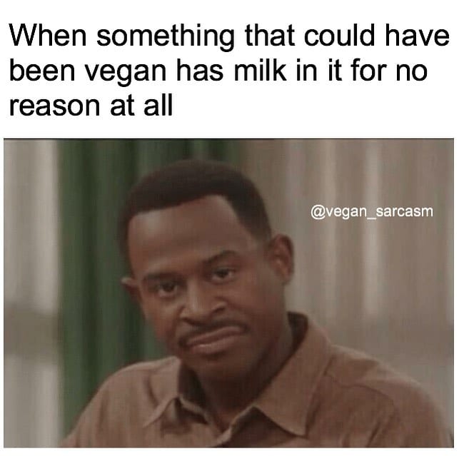 When something that could have been vegan has milk in it for no reason at all